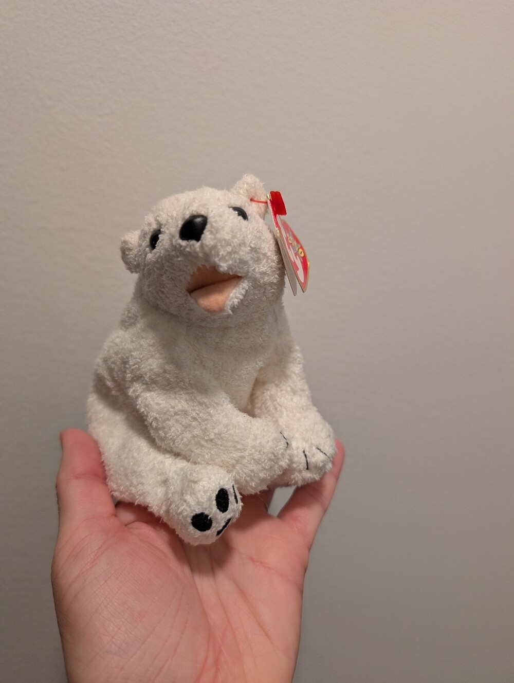 "Aurora" Ty Beanie Baby White Plush Polar Bear Plush